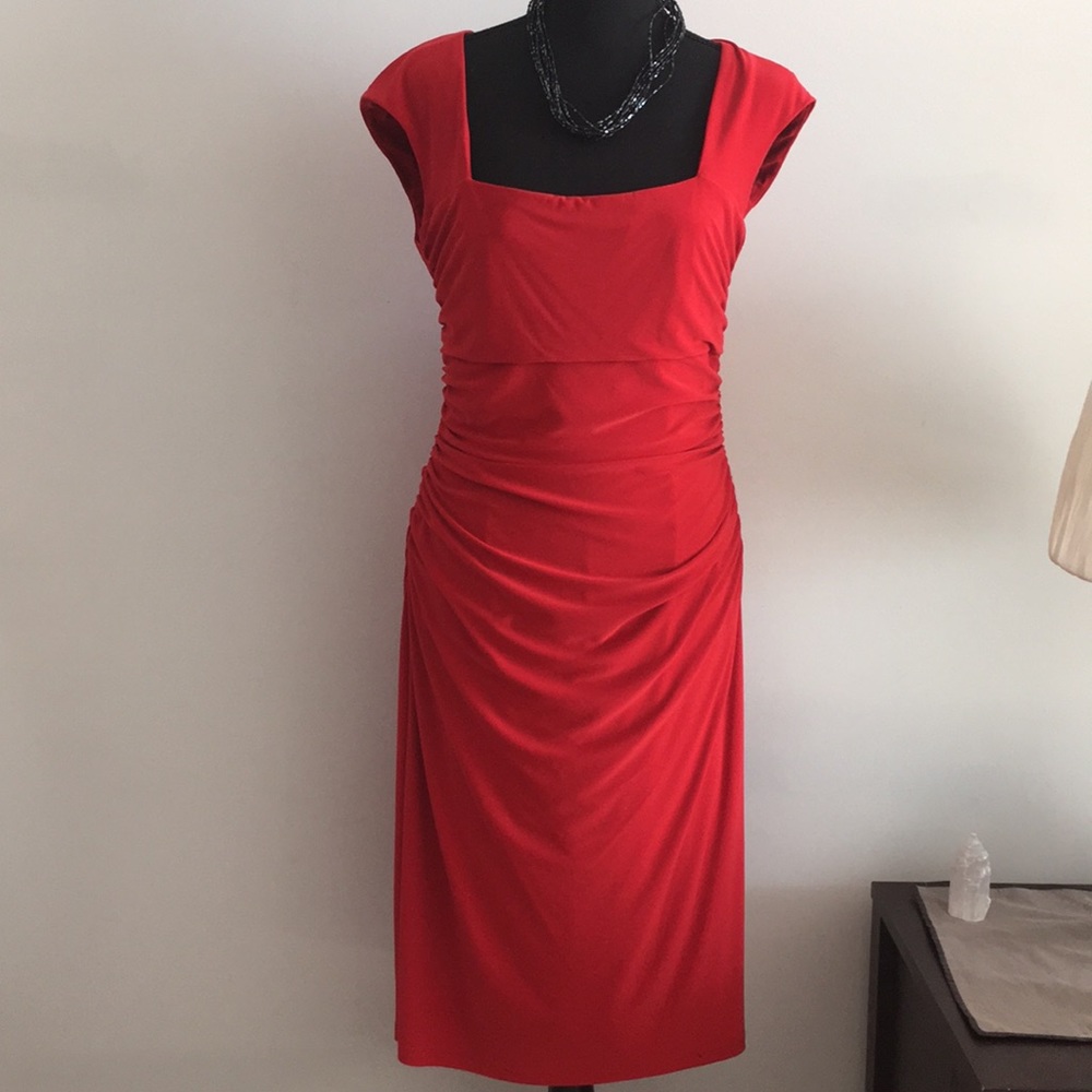 Red Ralph Lauren knit dress